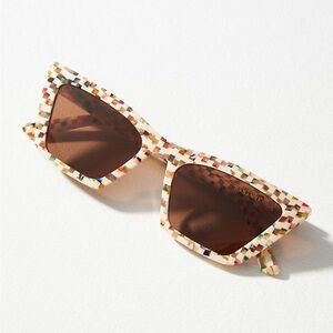 I-SEA x Anthropologie Colorful Checkered Sunglasses